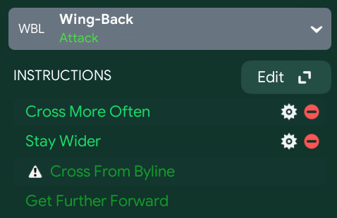 (WB L) Wing-Back – Attack