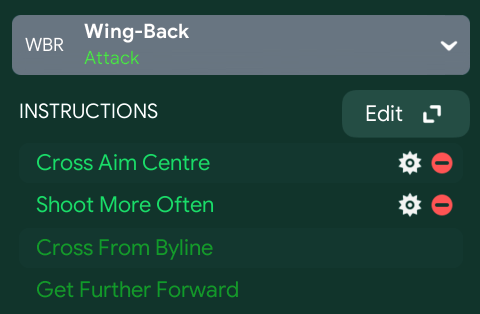 (WB R) Wing-Back – Attack