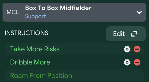 Box-to-Box Midfielder – Support