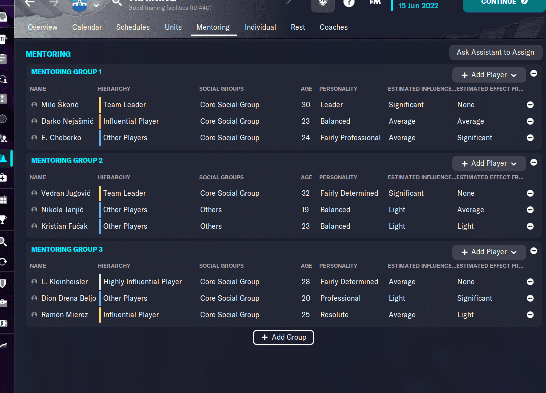 FM23 Mentoring