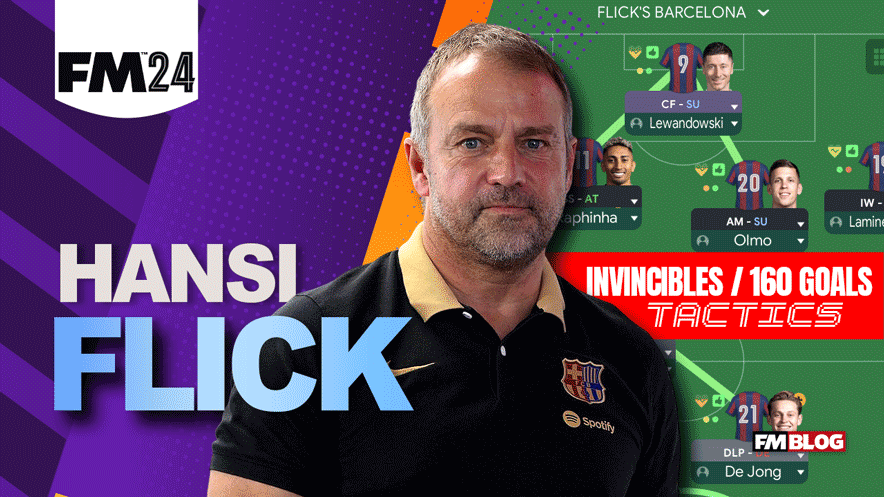 Hansi Flick’s Barcelona Invincibles Tactic - FM24 Recreation