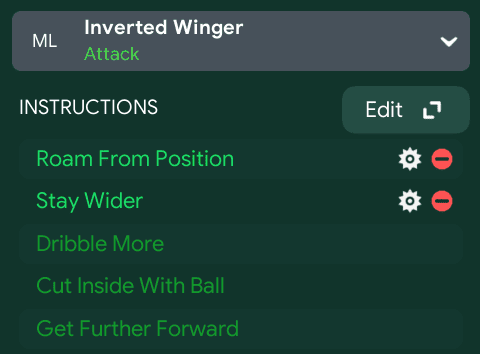 Inverted Winger – Attack Chelsea 2004 Tactic in FM24