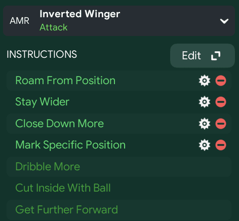 Inverted Winger – Attack