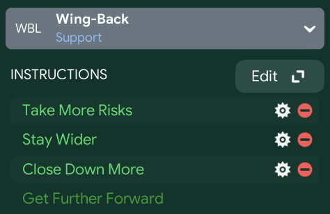 Wing-Back – Support